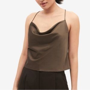 MONKL brown silk top